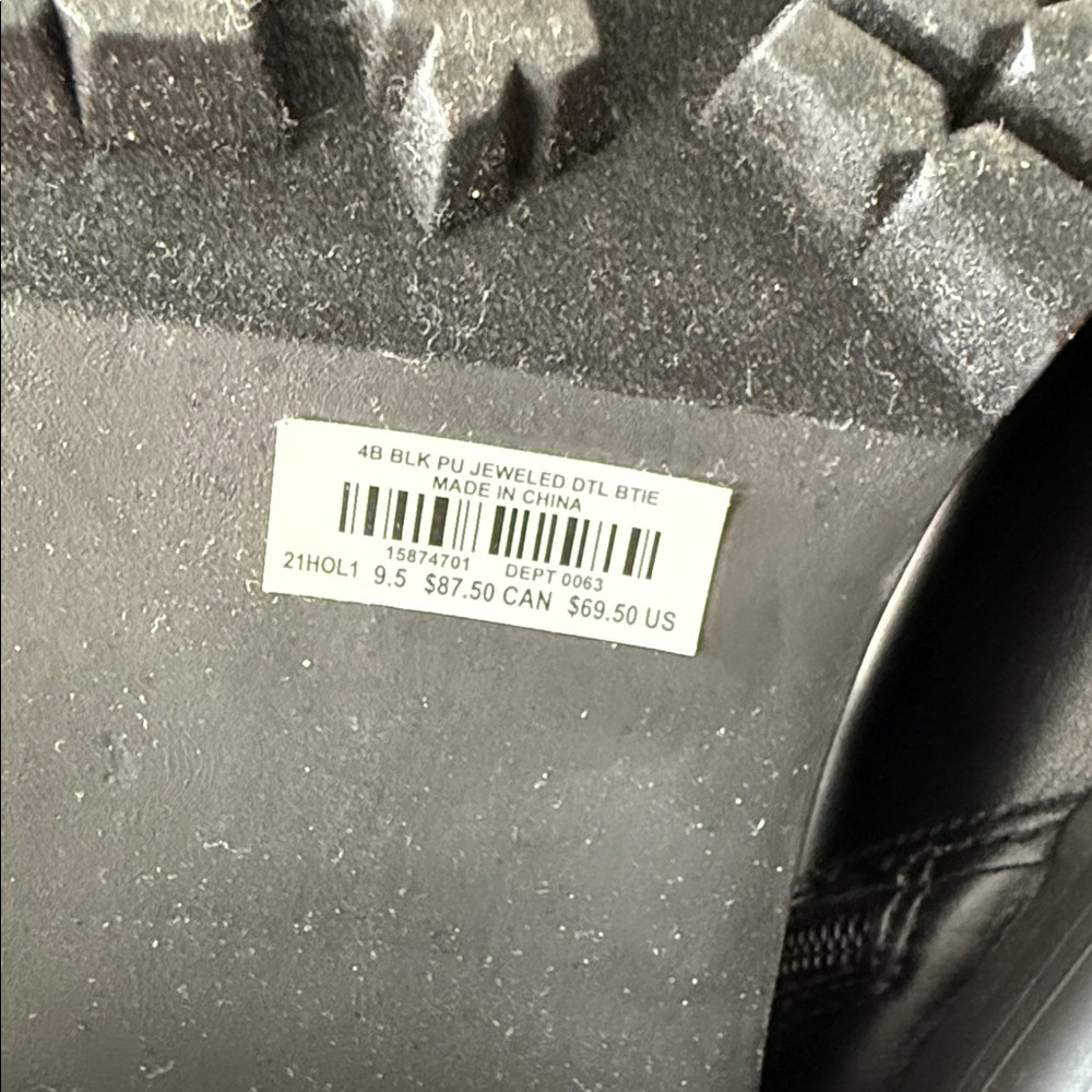 Torrid Black Ankle Boots with Jewel Accents - Picture 7 of 7